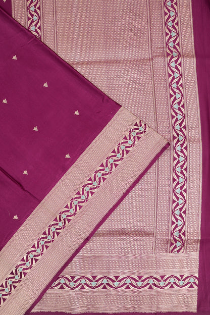 Banarasi Silk Butta Purple Saree