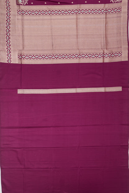 Banarasi Silk Butta Purple Saree