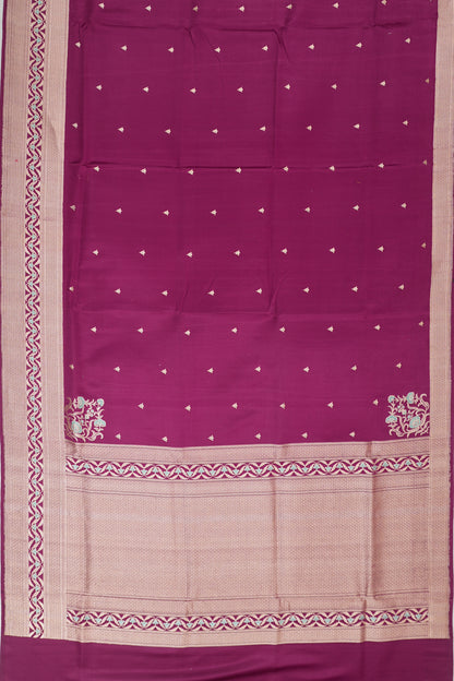 Banarasi Silk Butta Purple Saree