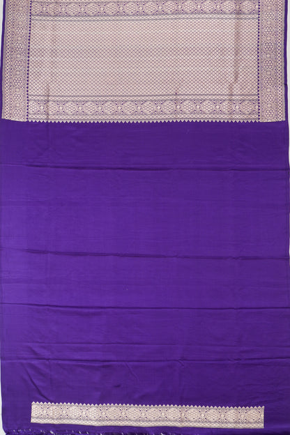 Banarasi Silk Butta Violet Saree