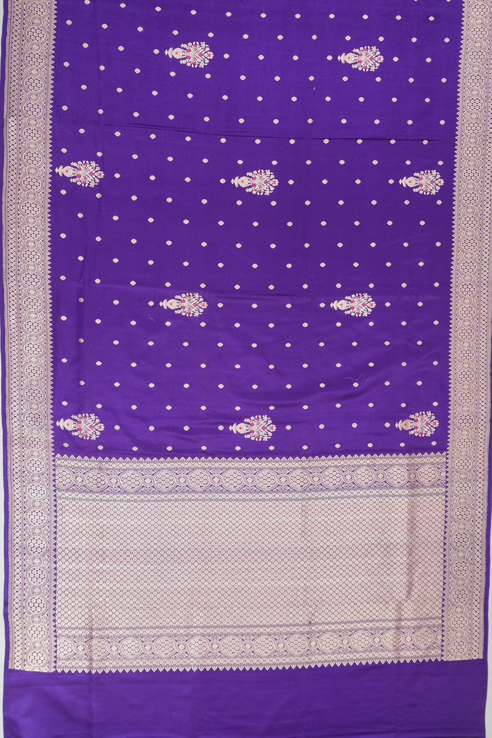 Banarasi Silk Butta Violet Saree