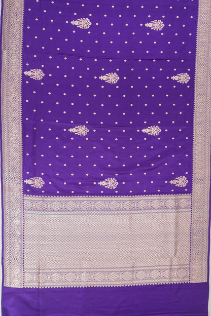 Banarasi Silk Butta Violet Saree