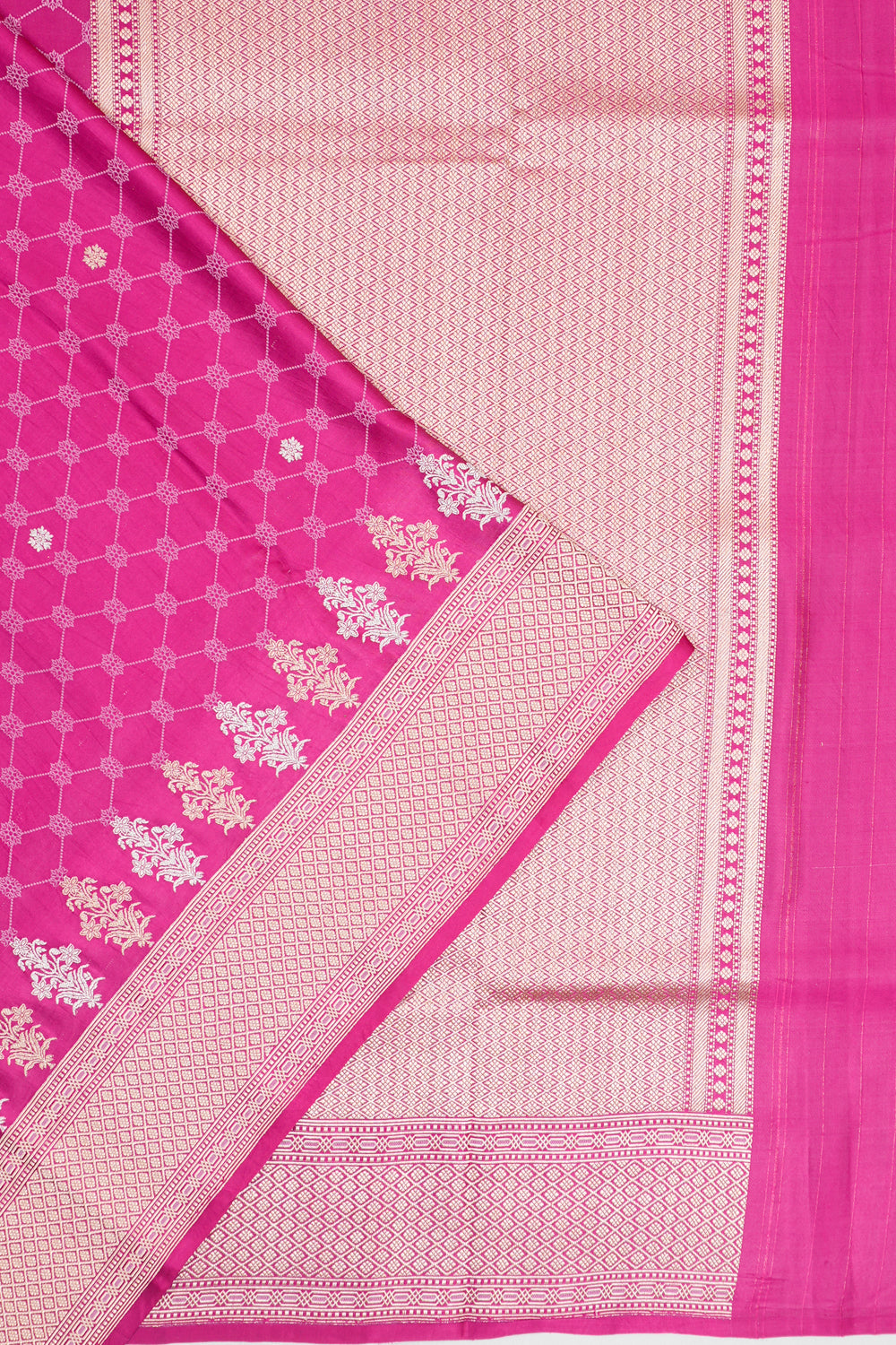 Banarasi Silk Butta Pink Saree