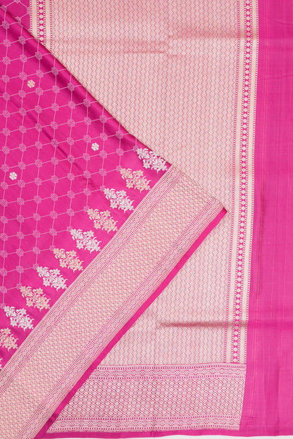 Banarasi Silk Butta Pink Saree