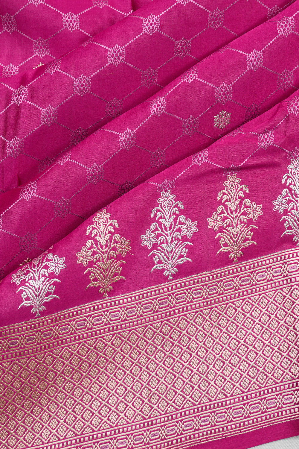 Banarasi Silk Butta Pink Saree