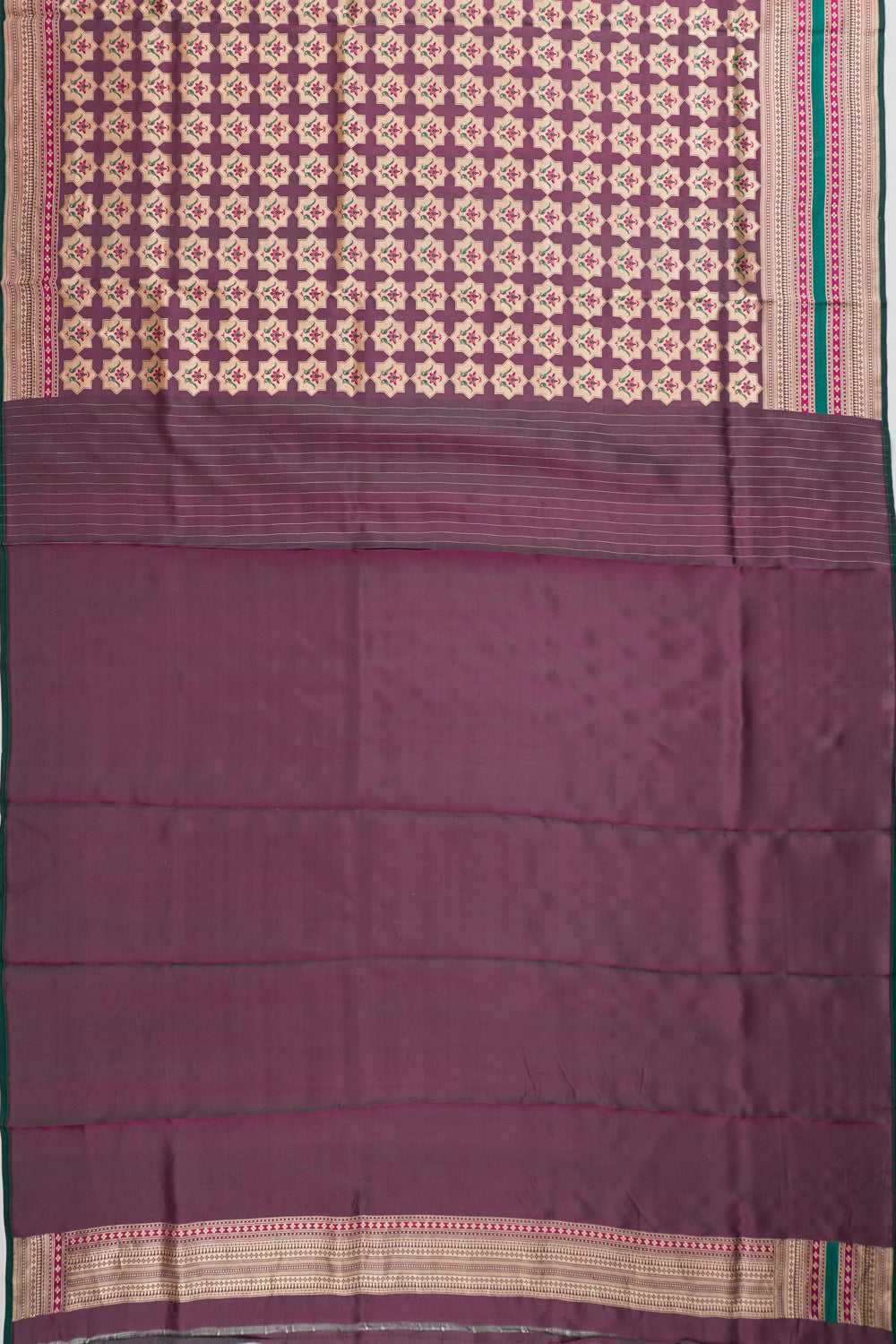Banarasi Silk Butta Purple Saree