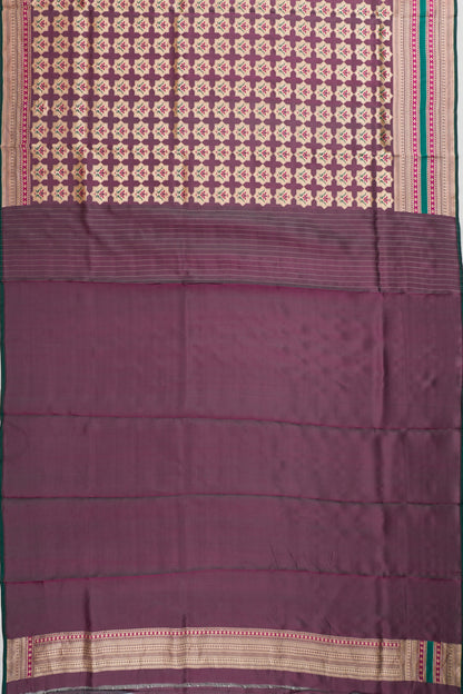 Banarasi Silk Butta Purple Saree