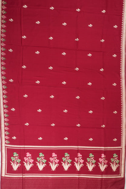 Banarasi Silk Butta Red Saree