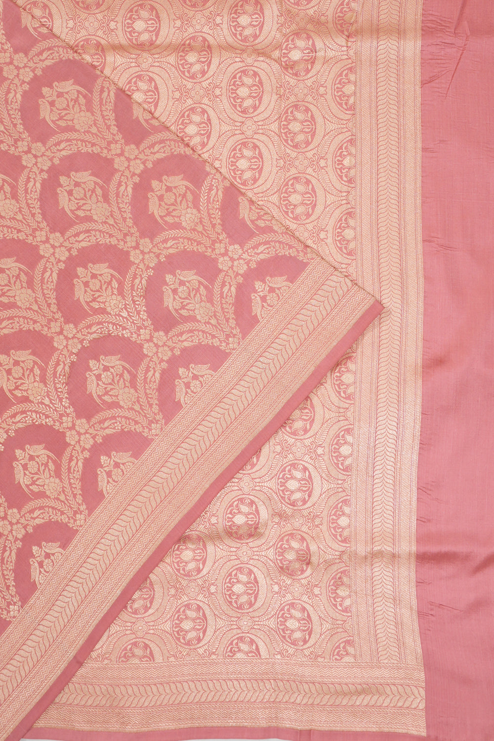 Banarasi Silk Butta Pink Saree