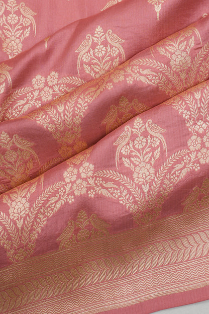 Banarasi Silk Butta Pink Saree