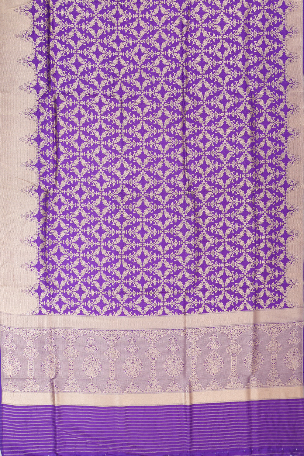 Banarasi Silk Butta Violet Saree