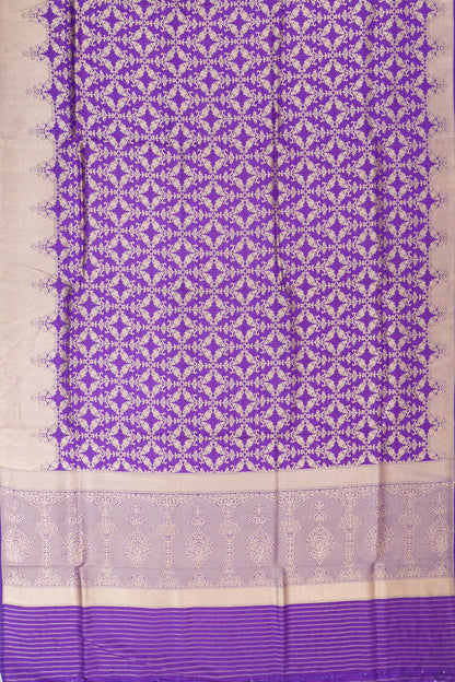 Banarasi Silk Butta Violet Saree
