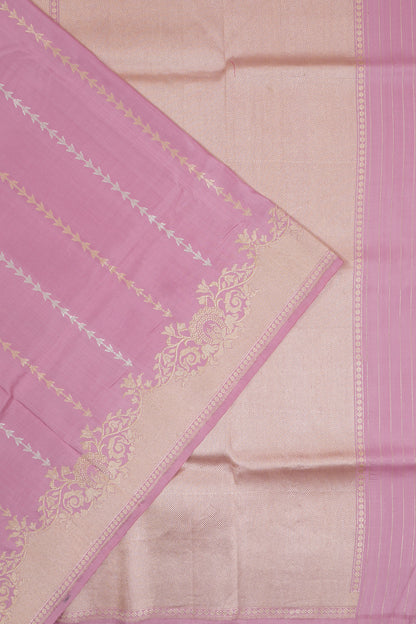 Banarasi Silk Butta Lavender Saree