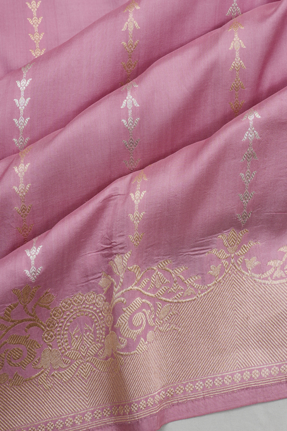 Banarasi Silk Butta Lavender Saree