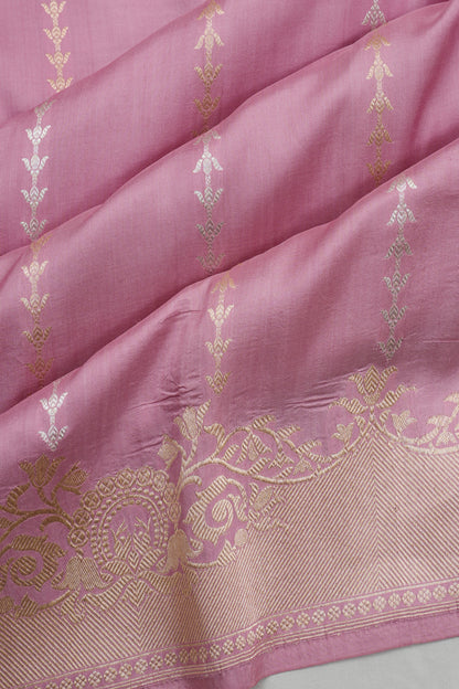 Banarasi Silk Butta Lavender Saree