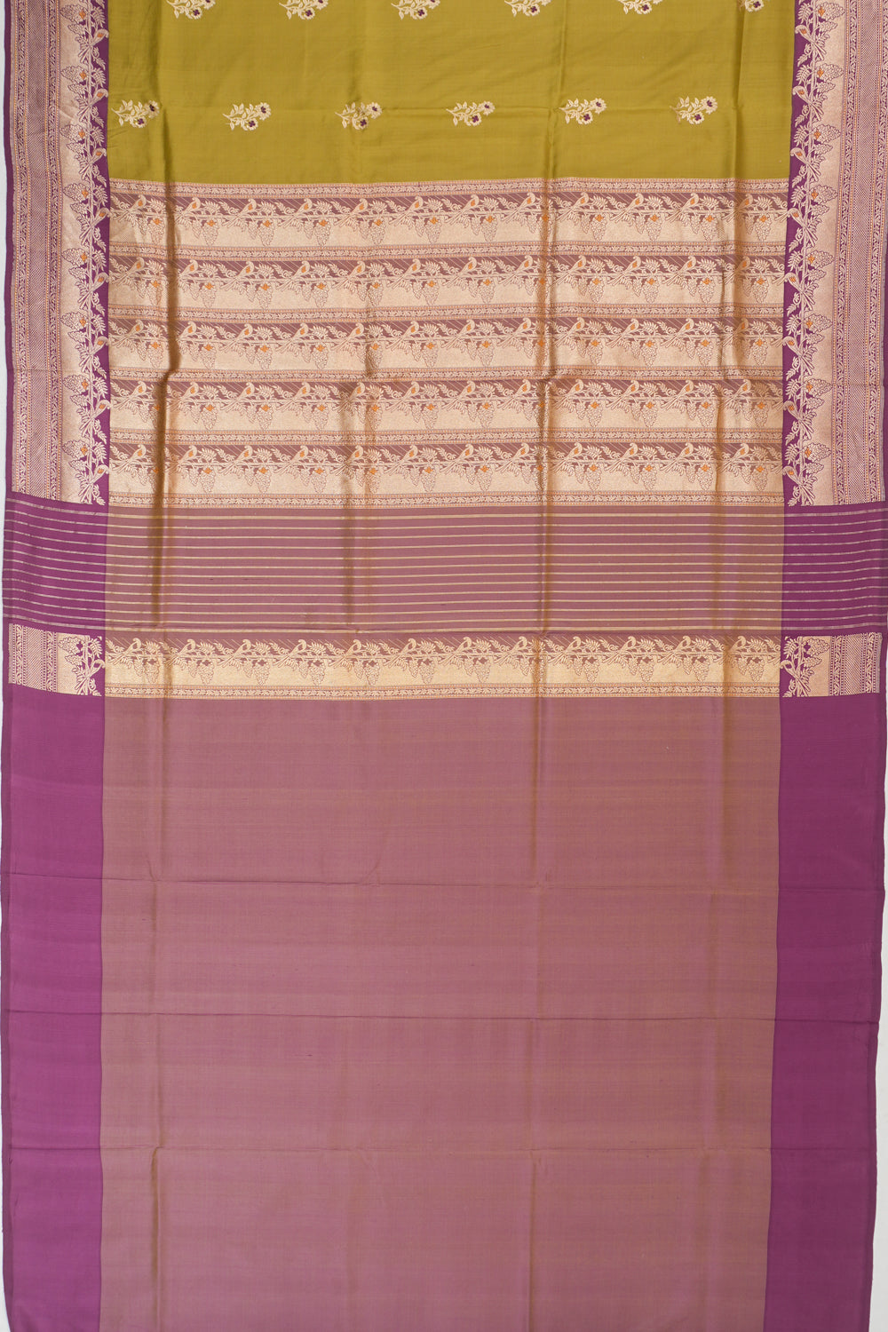 Banarasi Silk Butta Green Saree
