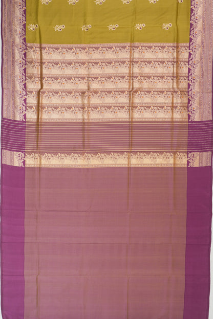 Banarasi Silk Butta Green Saree