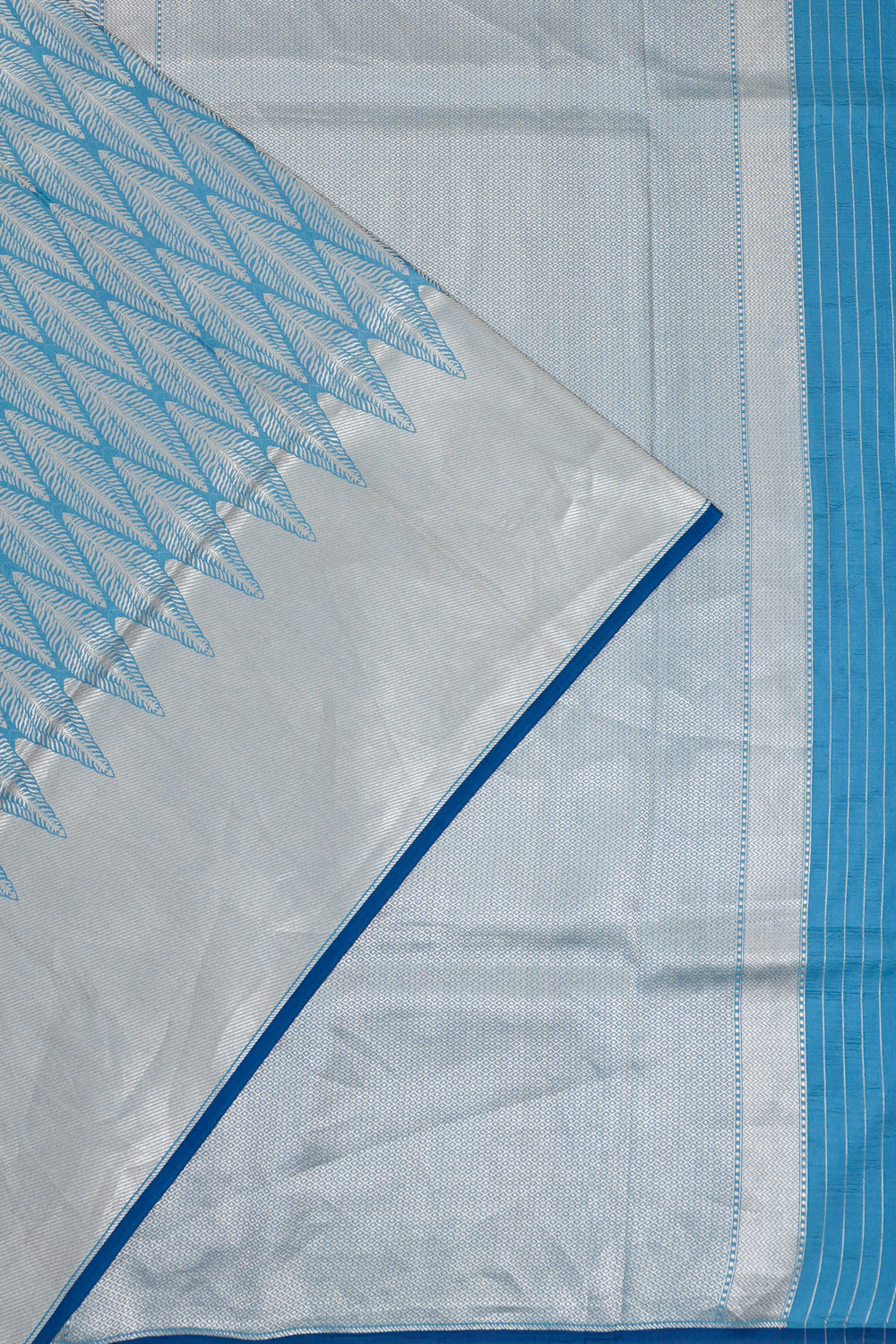 Banarasi Silk Butta Blue Saree