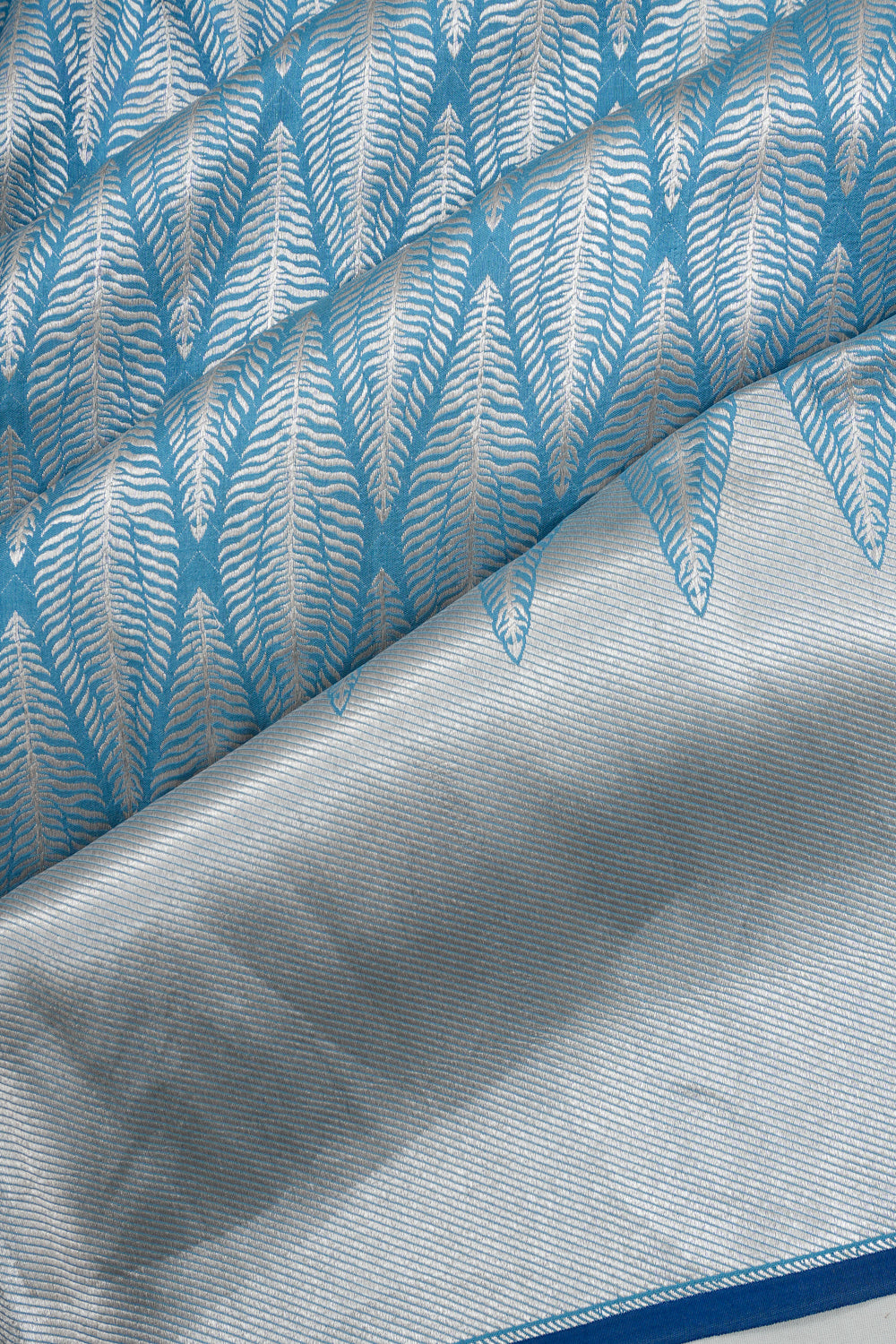 Banarasi Silk Butta Blue Saree