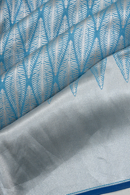 Banarasi Silk Butta Blue Saree