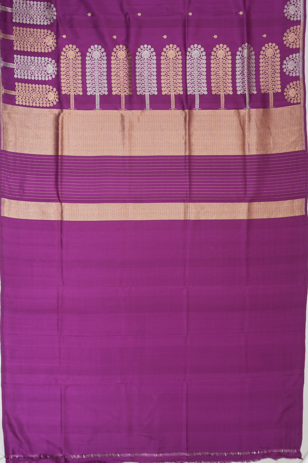 Banarasi Silk Butta Violet Saree