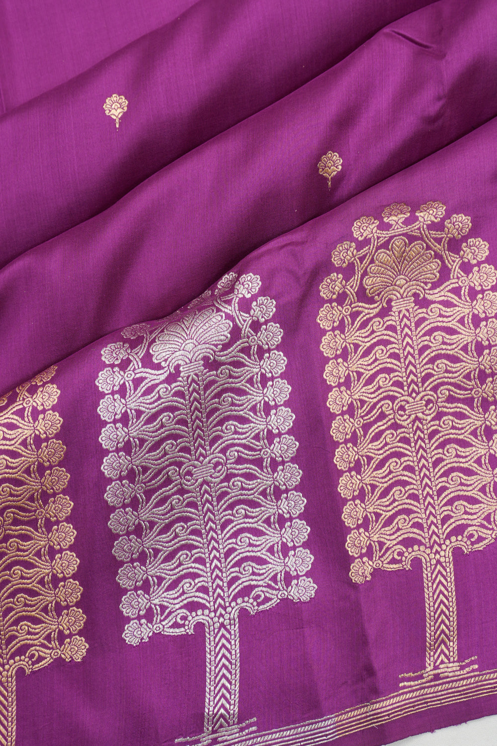 Banarasi Silk Butta Violet Saree