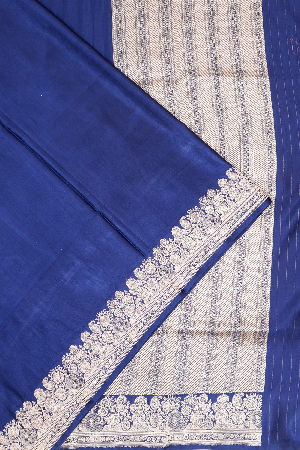 Banarasi Silk Plain Blue Saree
