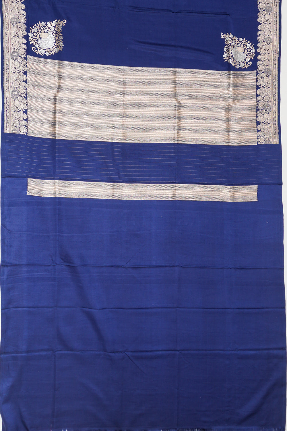 Banarasi Silk Plain Blue Saree