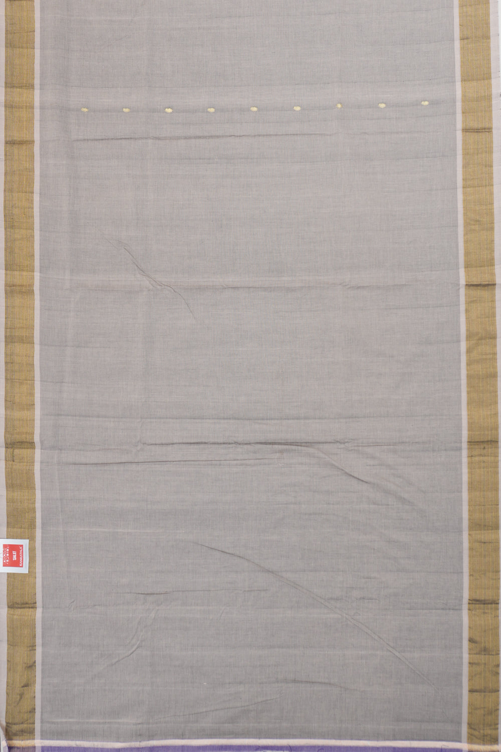 Paithani Cotton Butta Grey Saree