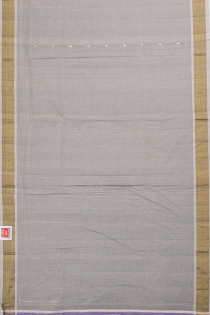 Paithani Cotton Butta Grey Saree