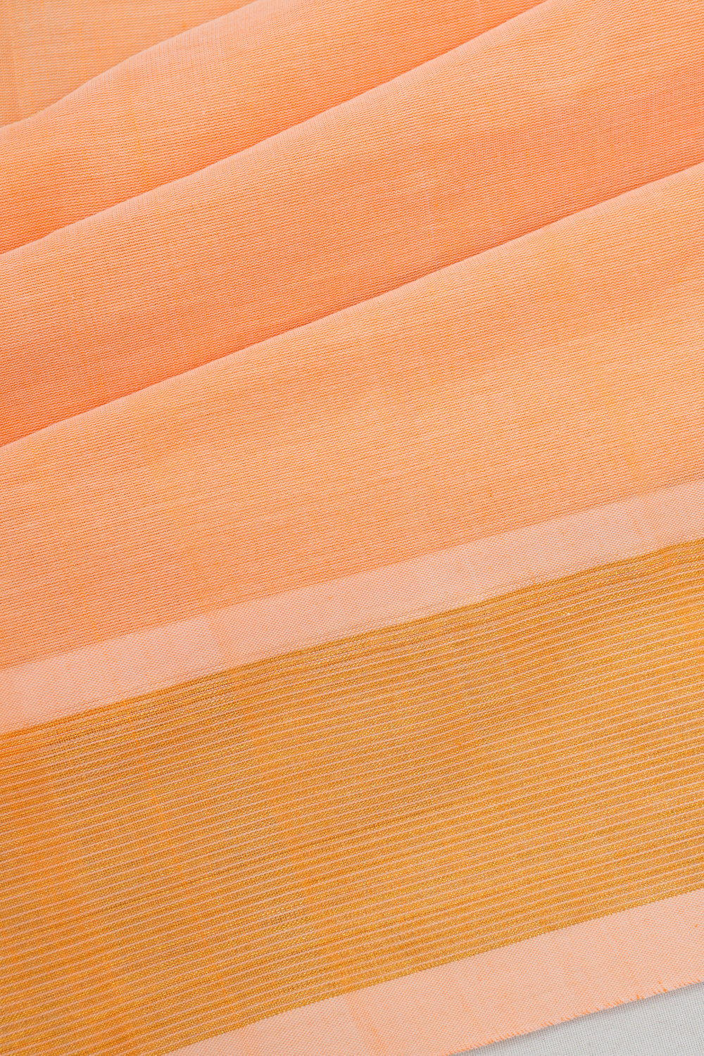 Paithani Cotton Butta Orange Saree