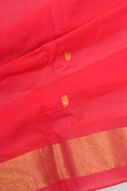 Paithani Cotton Butta Pink Saree