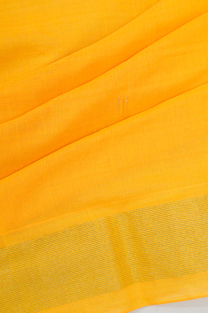 Paithani Cotton Butta Yellow Saree