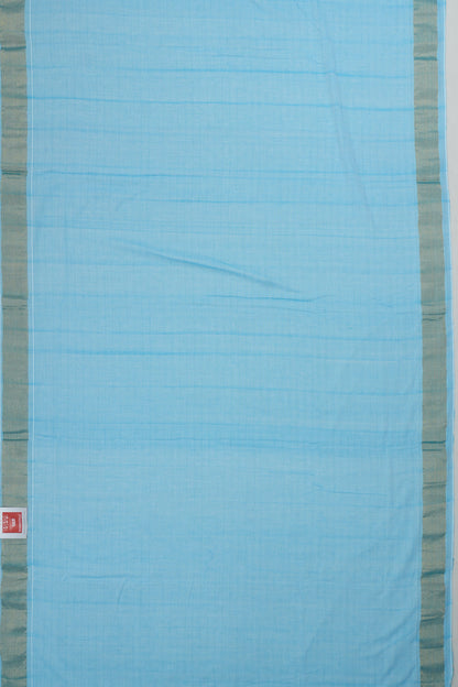 Paithani Cotton Butta Blue Saree