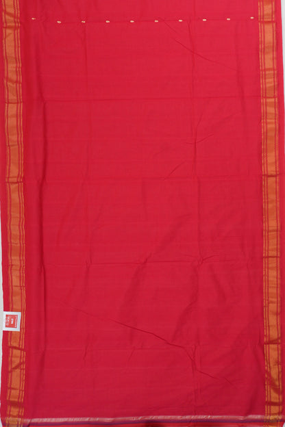 Paithani Cotton Butta Red Saree