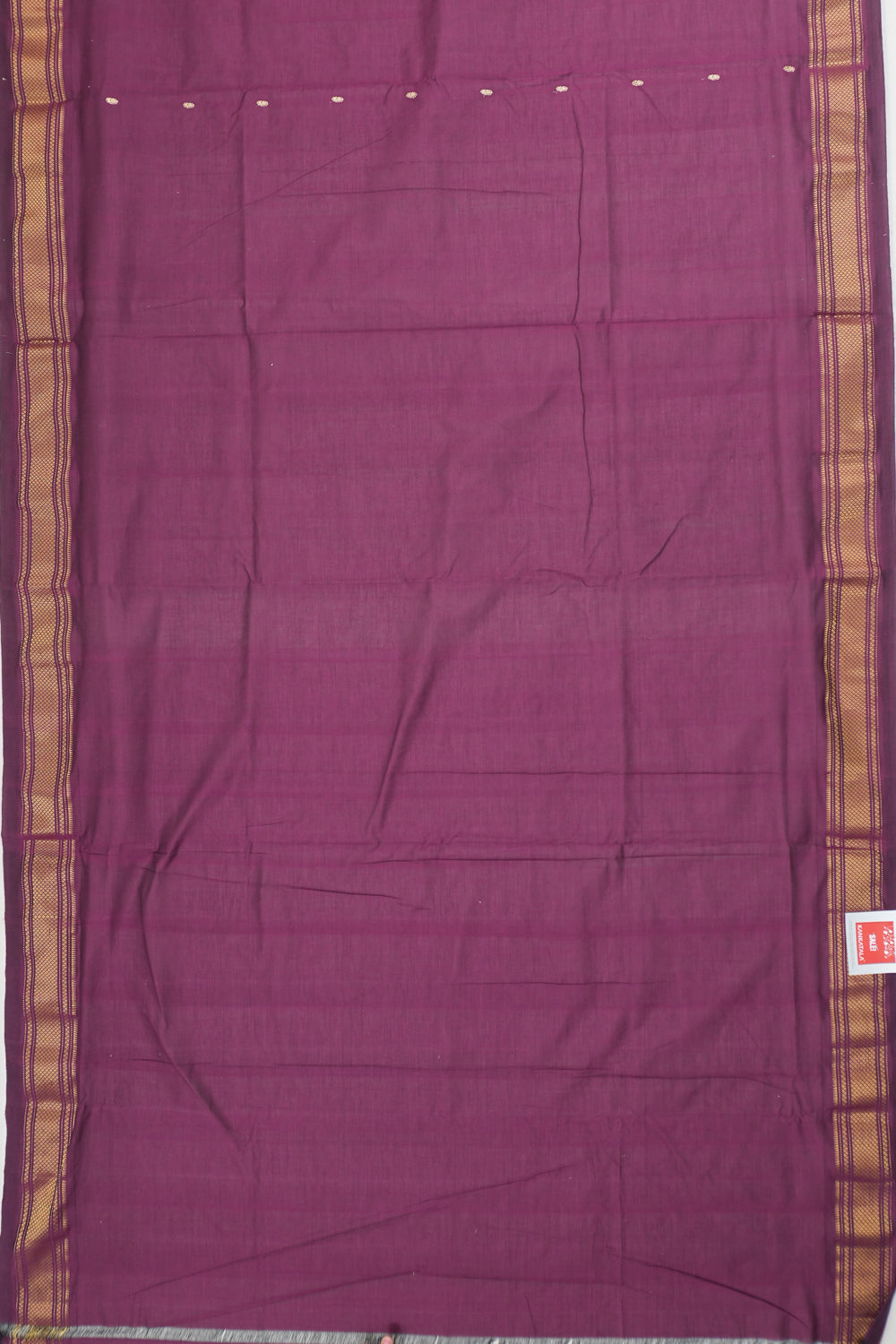 Paithani Cotton Butta Purple Saree