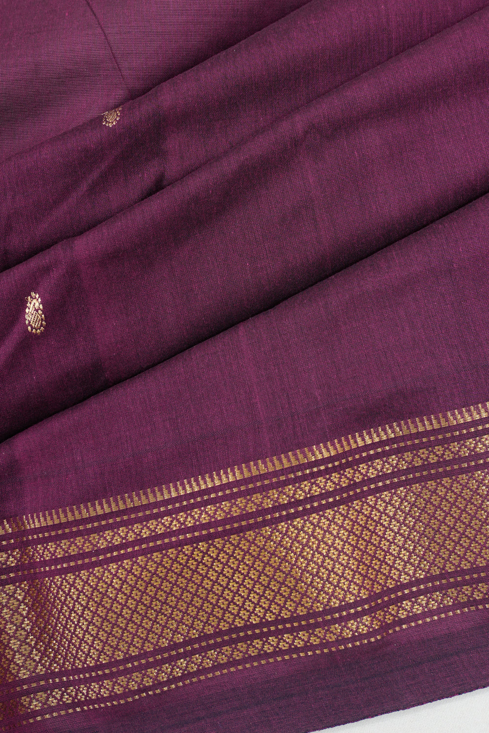 Paithani Cotton Butta Purple Saree