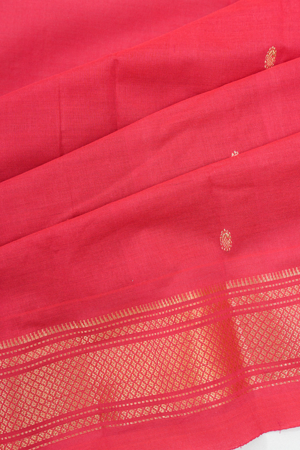 Paithani Cotton Butta Pink Saree