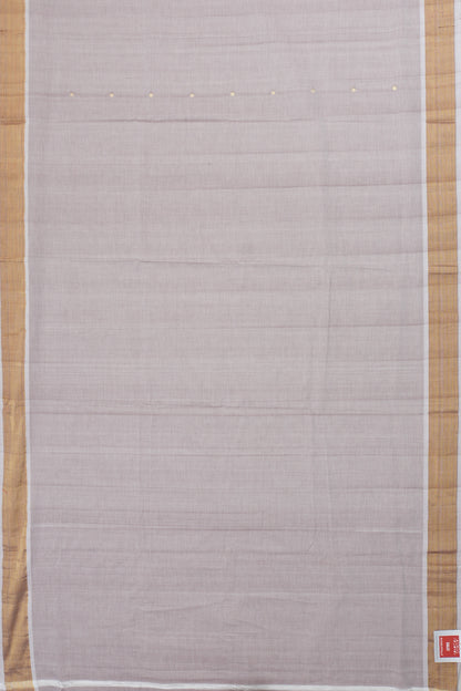 Paithani Cotton Butta Grey Saree