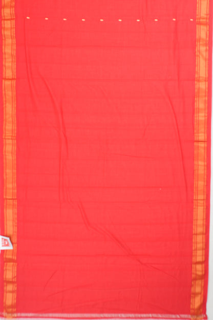 Paithani Cotton Butta Red Saree