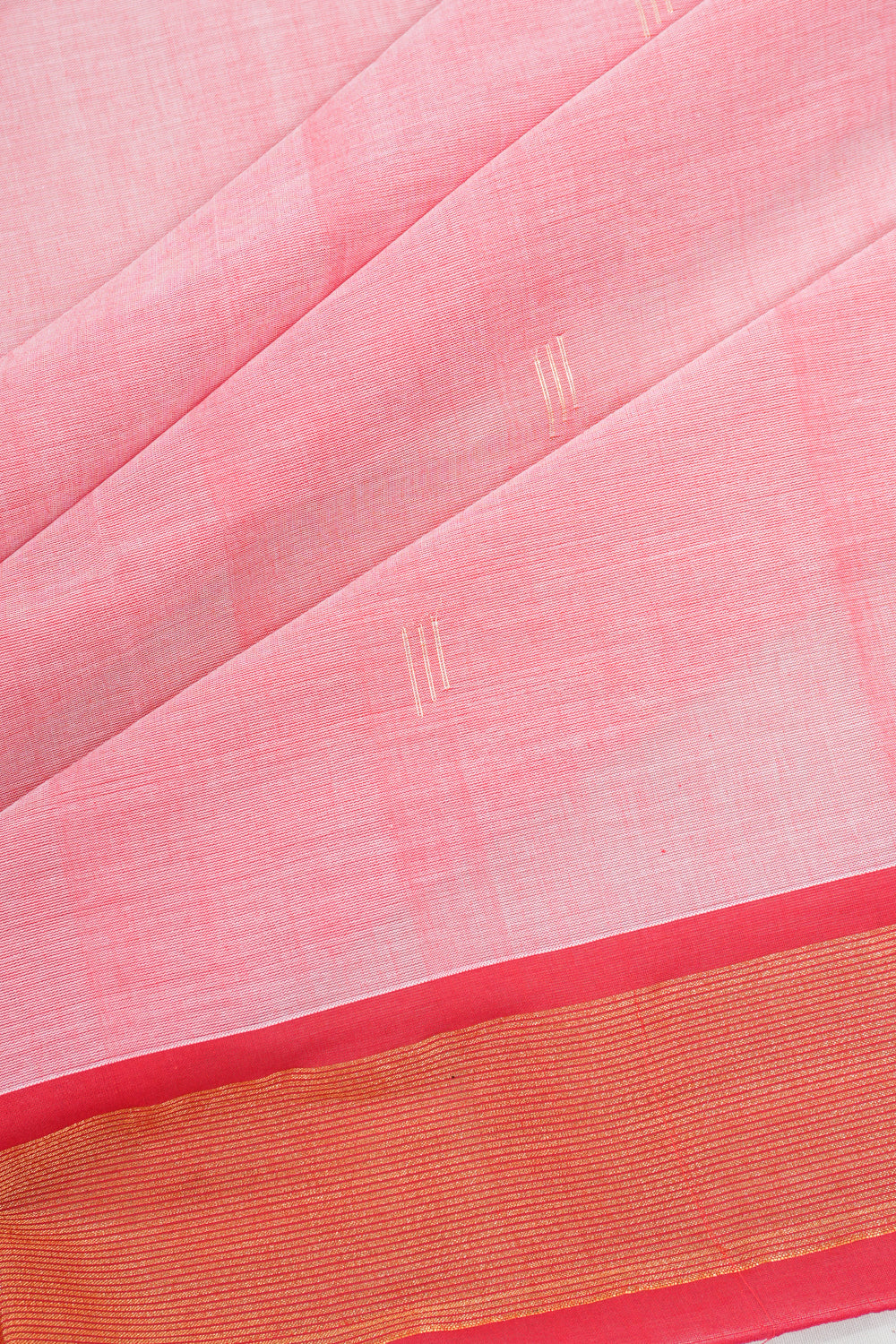 Paithani Cotton Butta Pink Saree