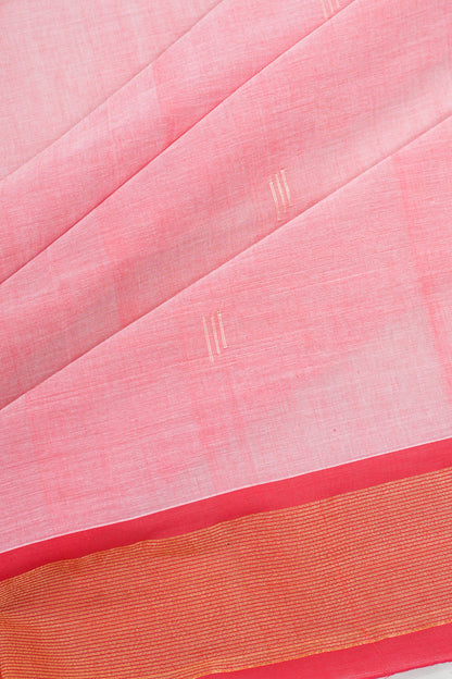 Paithani Cotton Butta Pink Saree