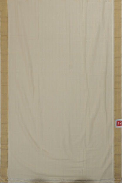 Paithani Cotton Butta Cream Saree
