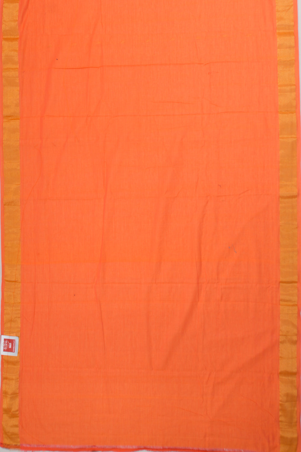 Paithani Cotton Butta Orange Saree