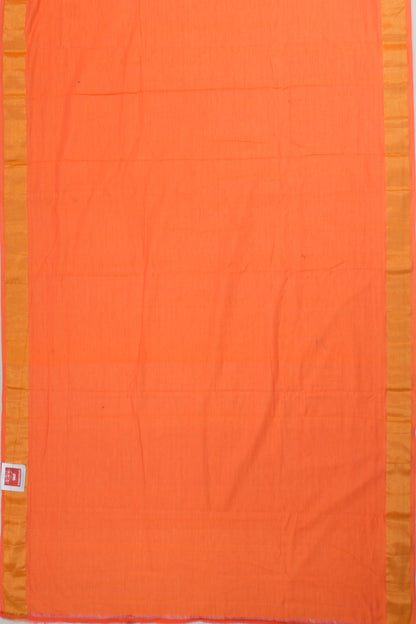 Paithani Cotton Butta Orange Saree