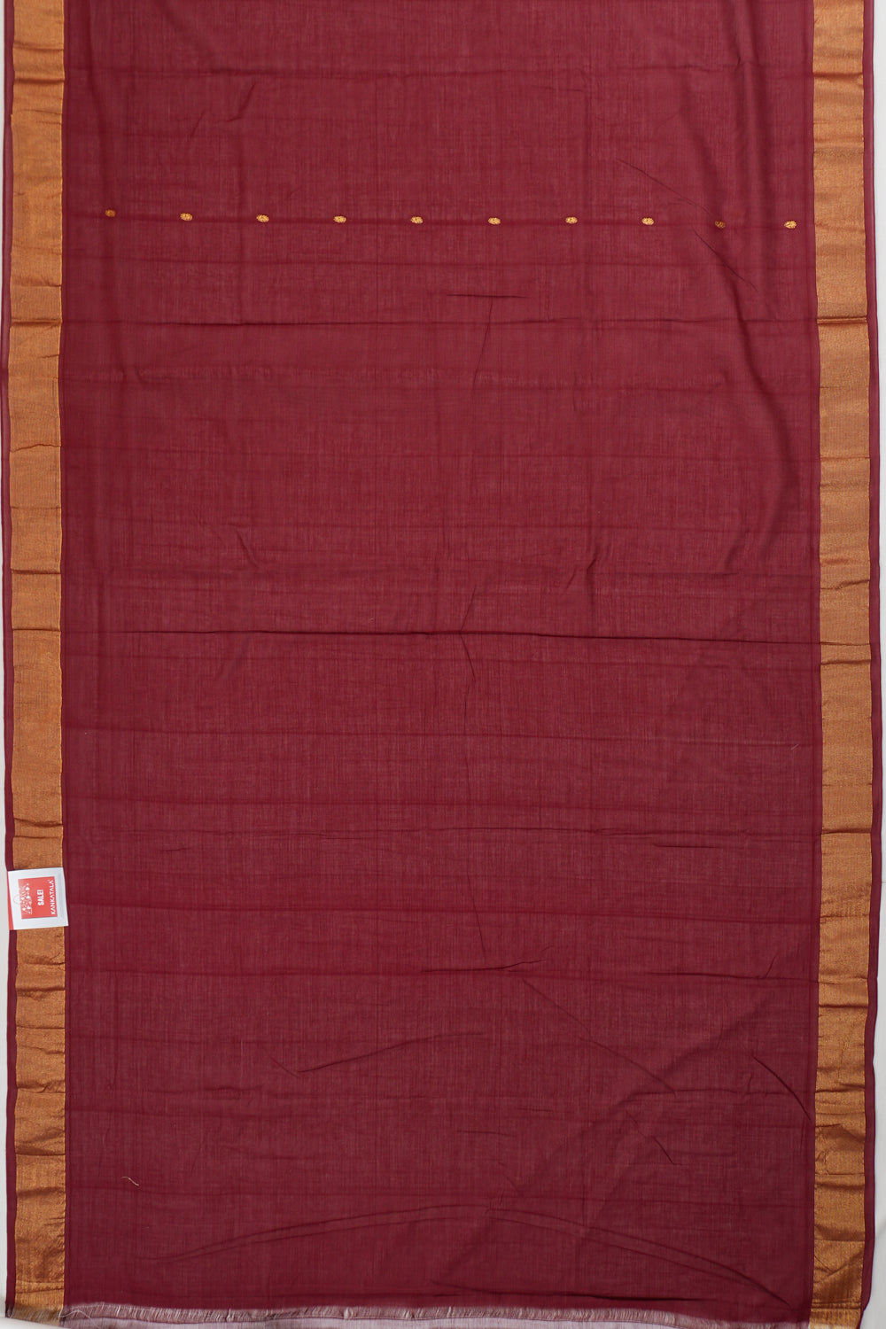 Paithani Cotton Butta Maroon Saree