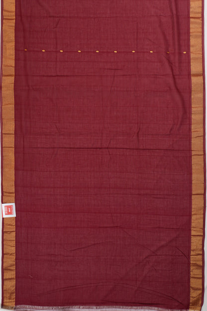 Paithani Cotton Butta Maroon Saree