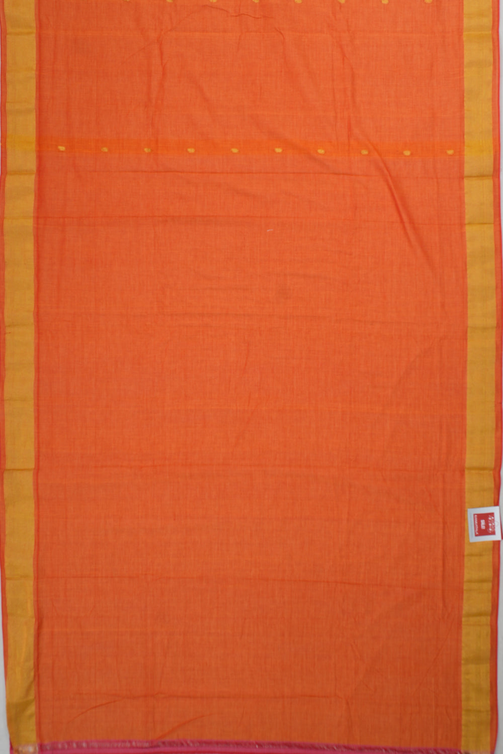 Paithani Cotton Butta Orange Saree