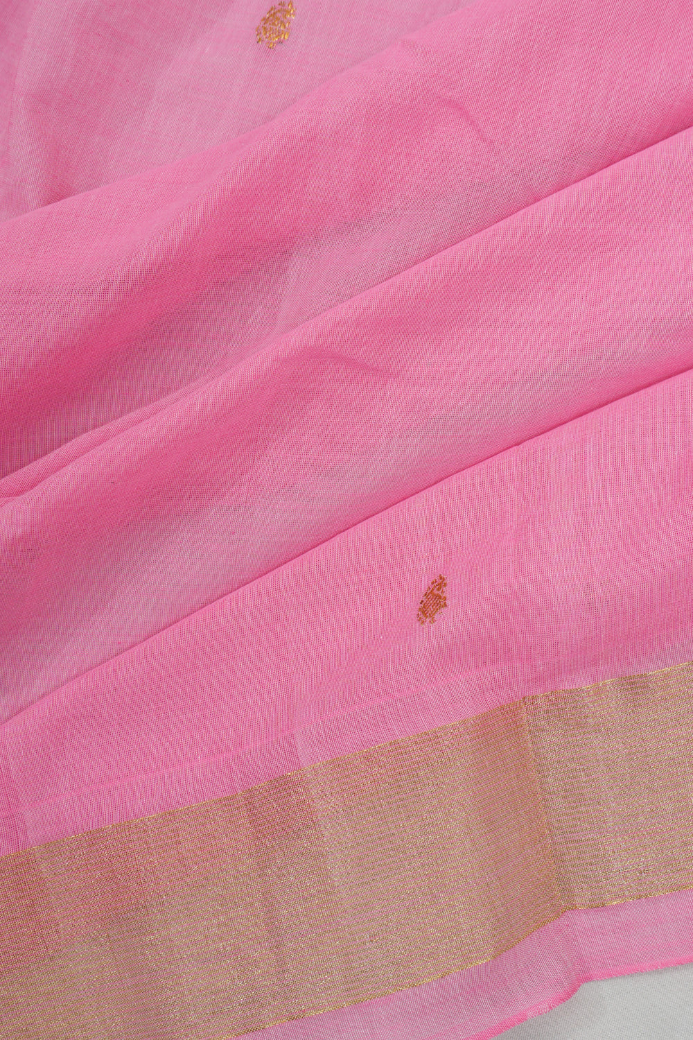 Paithani Cotton Butta Pink Saree