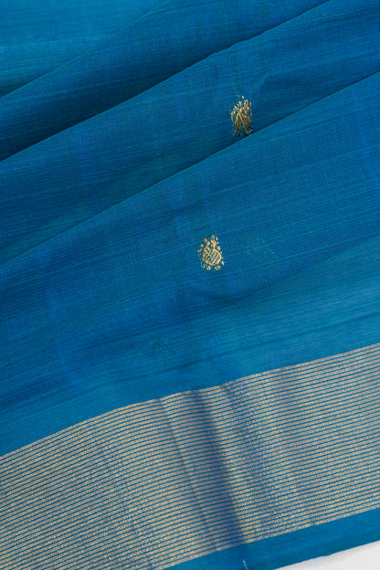 Paithani Cotton Butta Blue Saree